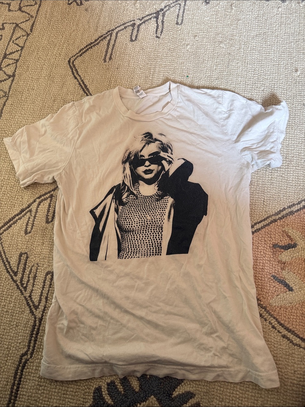 Rock star Blondie ✨Bella Canvas White Short-Sleeve Graphic Tee with Black Print